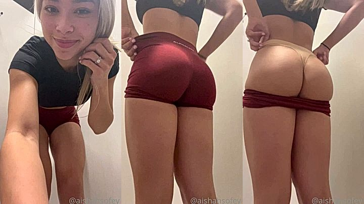 onlyfans leaked video of Aishah Sofey pulling down her short to expose her ass