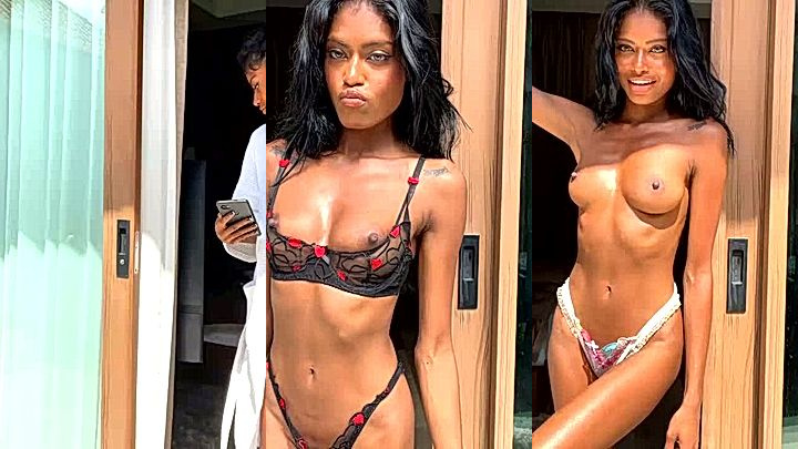 Anna Celeste onlyfans stripping her robe to show off her sexy lingerie