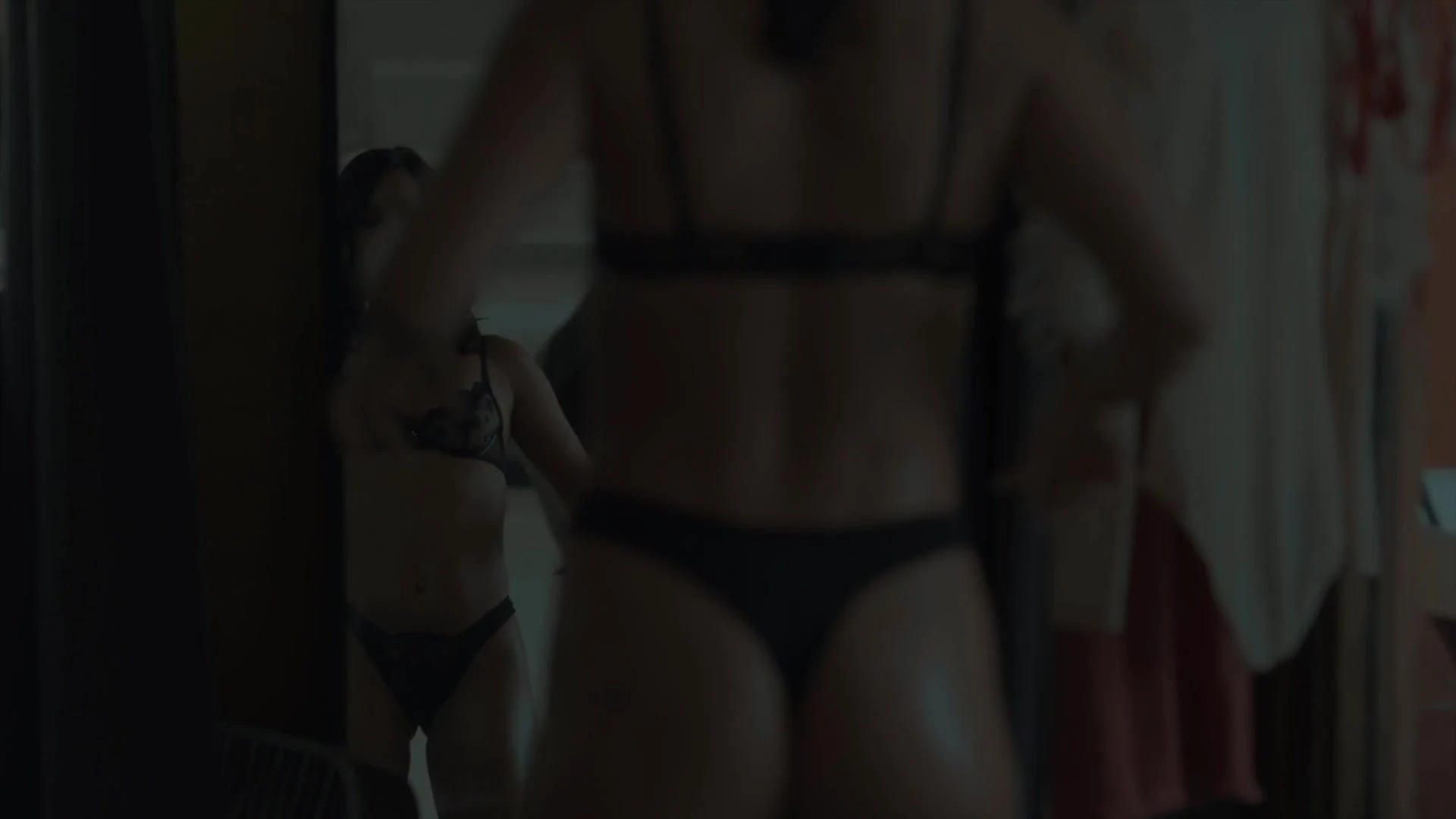 Alina Lopez posing for a photoshoot in a sexy lingerie